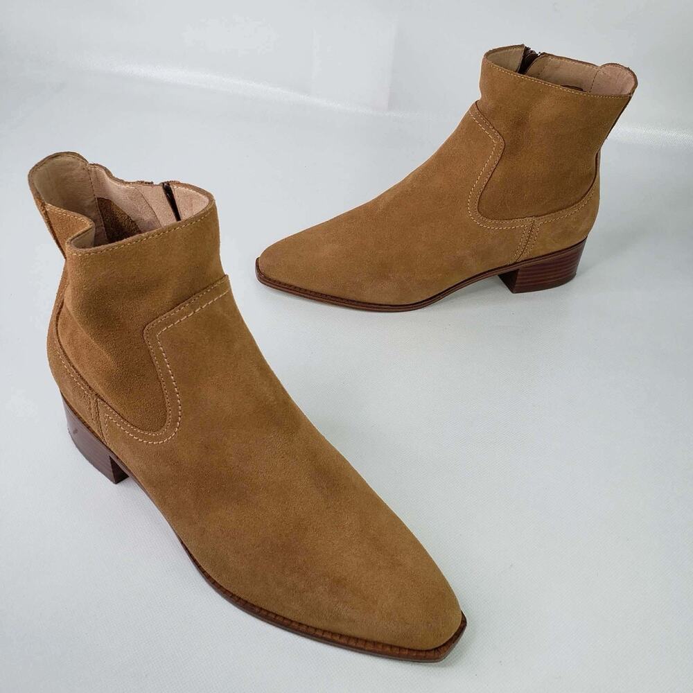 Cole Haan Tan Suede Ankle Boots
